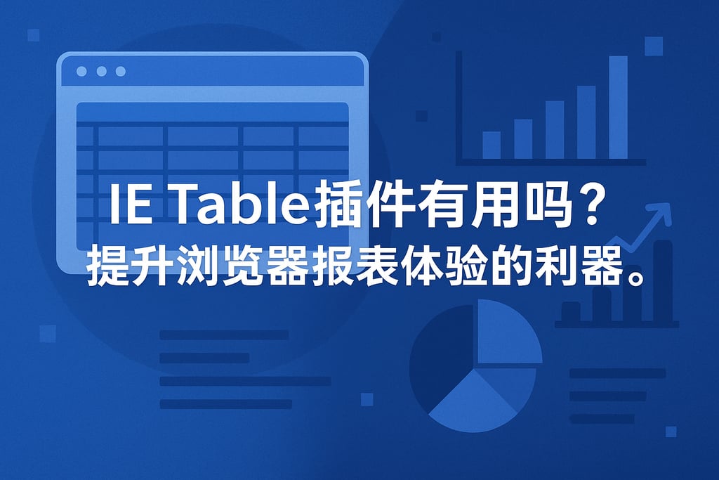 IE Table插件有用吗？提升浏览器报表体验的利器。
